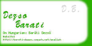 dezso barati business card