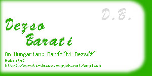 dezso barati business card